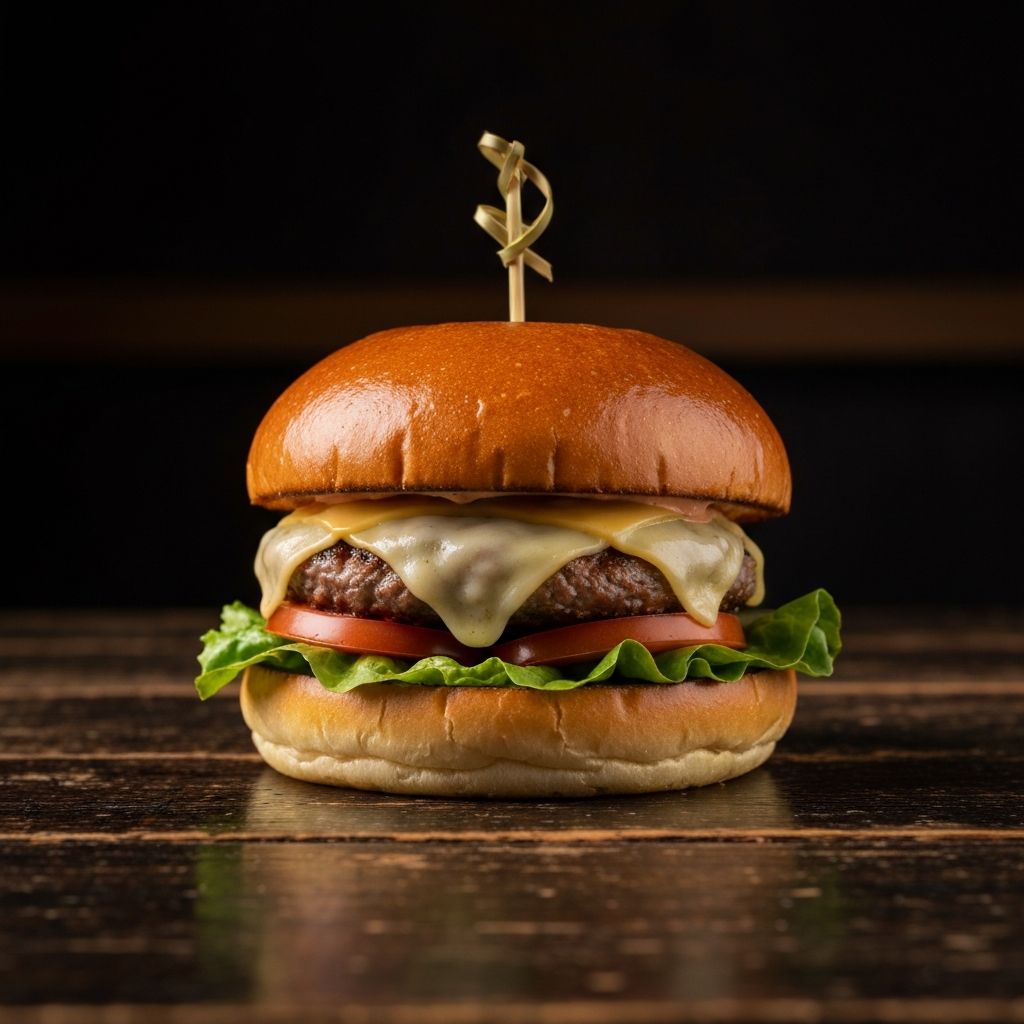 Delicious gourmet burger